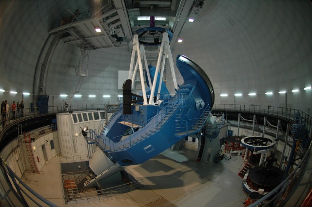 Imagen del telescopio de 3.5 metros del Observatorio de Calar Alto. 